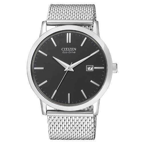 Image of Citizen mat rustfri stål quartz med Eco-Drive Herre ur, model BM7190-56H